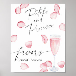Poster Rose Prosecco - faveurs de la mariée s'il vous pla