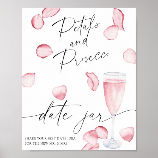 Poster Rose Prosecco - idées de la nuit du jour. Nuptiale (Devant)