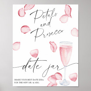 Poster Rose prosecco - idées de soirée en amoureux. Pot d