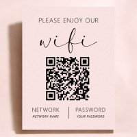 Rose QR Code Blanc S'Il Vous Plaît Profitez De Not