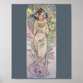 Poster Rose (Quatre Fleurs), Alphonse Mucha (Devant)