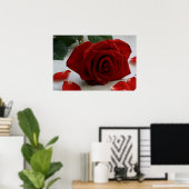 Poster Rose romantique (Bureau à domicile)