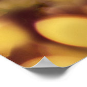 Poster Rose romantique et Bokeh jaune doré (Coin)