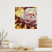 Poster Rose romantique et Bokeh jaune doré (Cuisine)