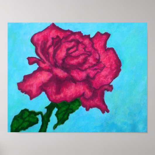 Poster Rose rose (Devant)