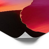 Poster rose rose Abstrait Floral (Coin)