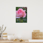 Poster Rose Rose Bud ~ Proverbes 4:23 (Cuisine)