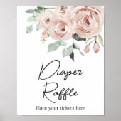 Poster Rose rose Dusty C'est un Raffle de couche fille (Devant)