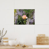 Poster Rose rose et mauve (Cuisine)