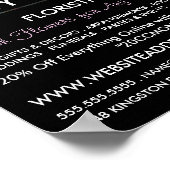 Poster Rose rose, fleuriste, fleuriste publicité (Coin)