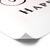 Poster Rose Rose Gold Parties scintillant 80e fête d'anni (Coin)