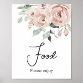 Poster Rose rose pâle C'est une nourriture Baby shower fi (Devant)