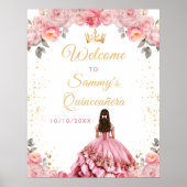 Poster Rose Rose Princesse Quinceañera Bienvenue (Devant)