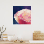 Poster Rose rose romantique sur toile Macro abstrait (Cuisine)