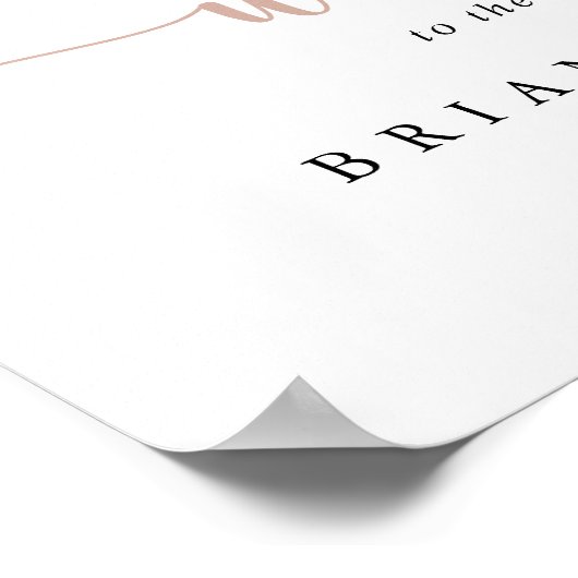 Poster Rose rose rose rose classique Accueil Mariage (Coin)