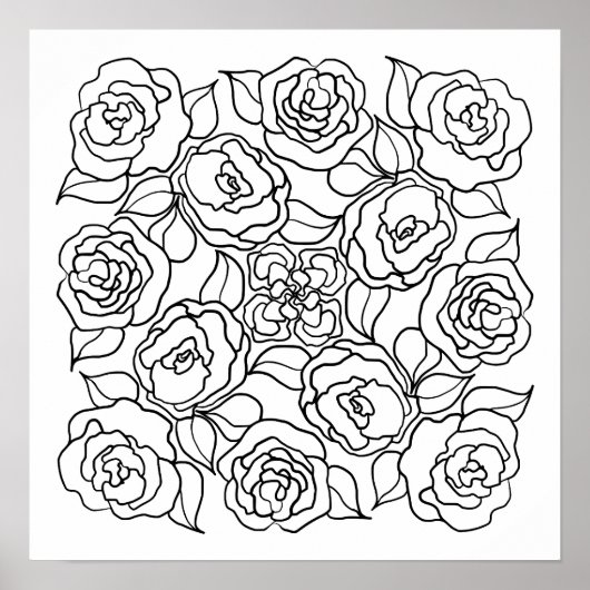 Poster Rose Rose Roses Vous Couleur Floral (Devant)