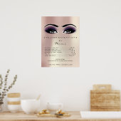 Poster Rose Rose Violet Peau Maquillage Yeux Lashes Prix (Cuisine)