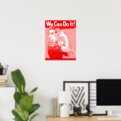 Poster Rose Rosie le Riveter "Nous pouvons le faire !" Af (Bureau à domicile)