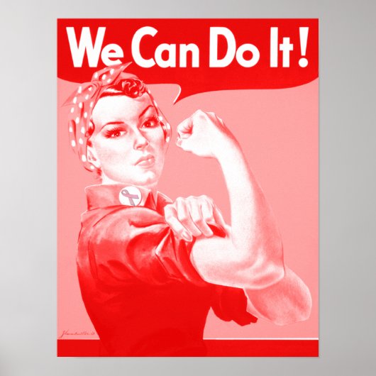 Poster Rose Rosie le Riveter "Nous pouvons le faire !" Af (Devant)