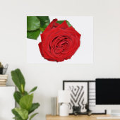 Poster Rose rouge (Bureau à domicile)