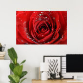 Poster Rose rouge (Bureau à domicile)