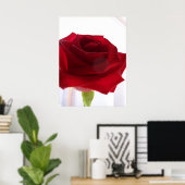 Poster Rose rouge (Bureau à domicile)