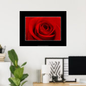 Poster Rose rouge (Bureau à domicile)