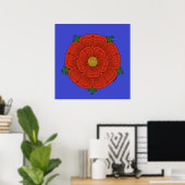 Poster Rose rouge de Lancaster (Bureau à domicile)