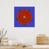 Poster Rose rouge de Lancaster (Cuisine)