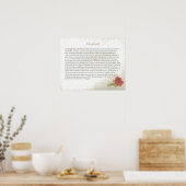Poster Rose rouge DESIDERATA (Cuisine)