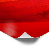 Poster Rose rouge en forme de coeur (Coin)