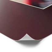 Poster Rose rouge foncé (Coin)