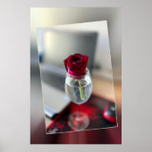 Poster Rose rouge foncé (Devant)