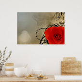 Poster Rose rouge vierge (Cuisine)