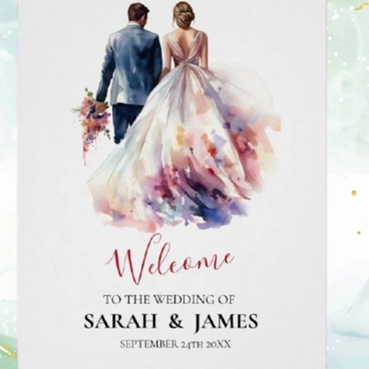 Poster Rose Rustique Bohème Fleurs de Mariage