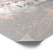 Poster Rose rustique et Mariage Aster Welcome Photo (Coin)