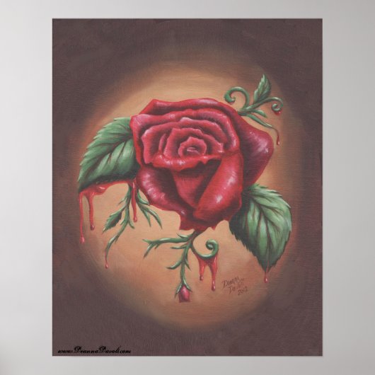 Poster Rose saignant Poster Rose Art Flower Poster (Devant)
