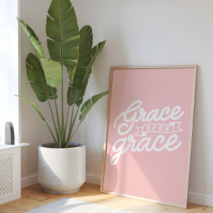 Poster Rose saumonée Christian Grace upon grace