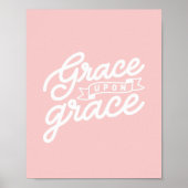 Poster Rose saumonée Christian Grace upon grace (Devant)
