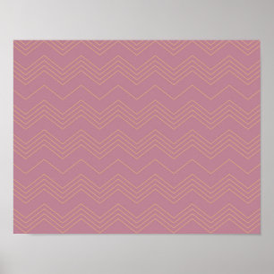 Poster Rose, simple, moderne, cool, motif en zigzag tenda