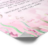 Poster Rose sous l'eau Douche Ne dites pas Panneau de béb (Coin)