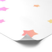 Poster Rose Stars Girl Joyeux anniversaire (Coin)