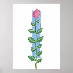 Poster Rose Stem
