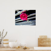 Poster Rose sur Grill (Cuisine)