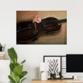 Poster Rose sur Violon (Bureau à domicile)