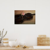 Poster Rose sur violon (Cuisine)
