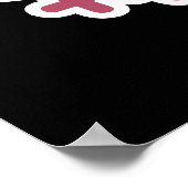 POSTER ROSE SYMBOLE D'AMOUR LESSBIENNE (Coin)