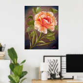 Poster Rose Tropicana (Bureau à domicile)