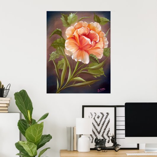 Poster Rose Tropicana (Bureau à domicile)