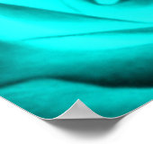 Poster Rose turquoise (Coin)